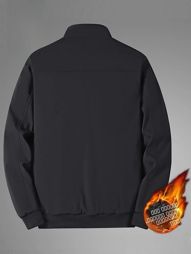 الرجال الشتاء القطن Jaet حجم كبير منتصف العمر أبي الملابس Fce مبطنة Thiened Adstrative Sle معطف مقنع #5