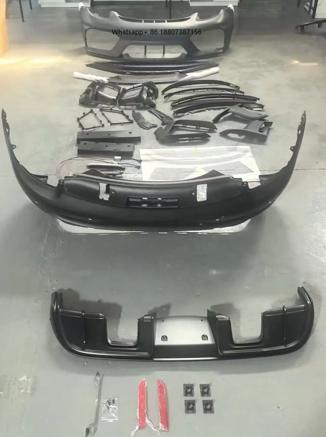 

For 12-16 for 981 Upgraded to New 718 GT4RS Large Package with No Replacement Headlights Bumper & Exhaust Bolt-On