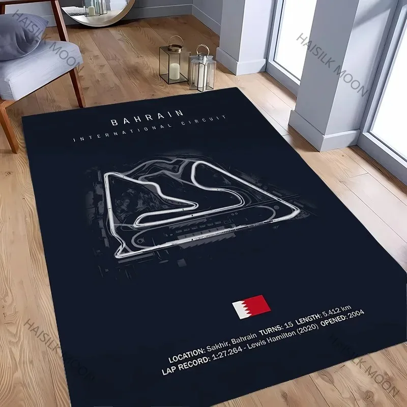 Race Track Circuit Map Area Rug Non‑Slip Floor Mat Racing Lovers Home Living Room Bedroom Decor Carpet Indoor Doormat Home Decor