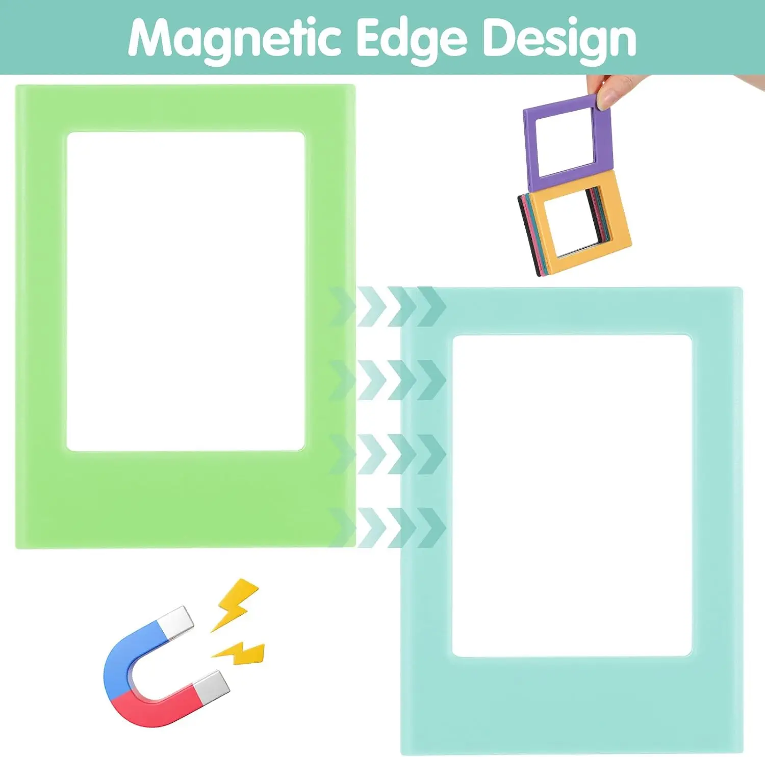 School Office Magnetic Photo Frames 10 Pack