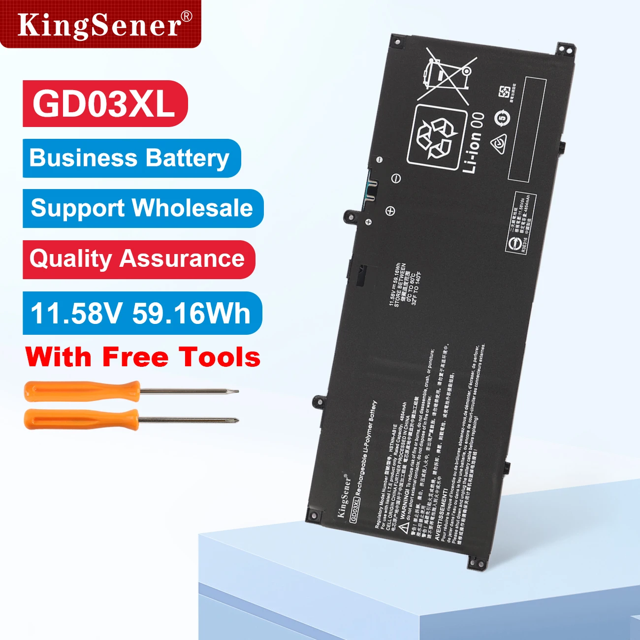 GD03XL 11,58 V 59,16 Wh Laptop-Akku für HP Envy x360 2-in-1 14-FC 14-FA 14-fa0000 OmniBook X 14-fe0000 EliteBook Ultra G1q 14