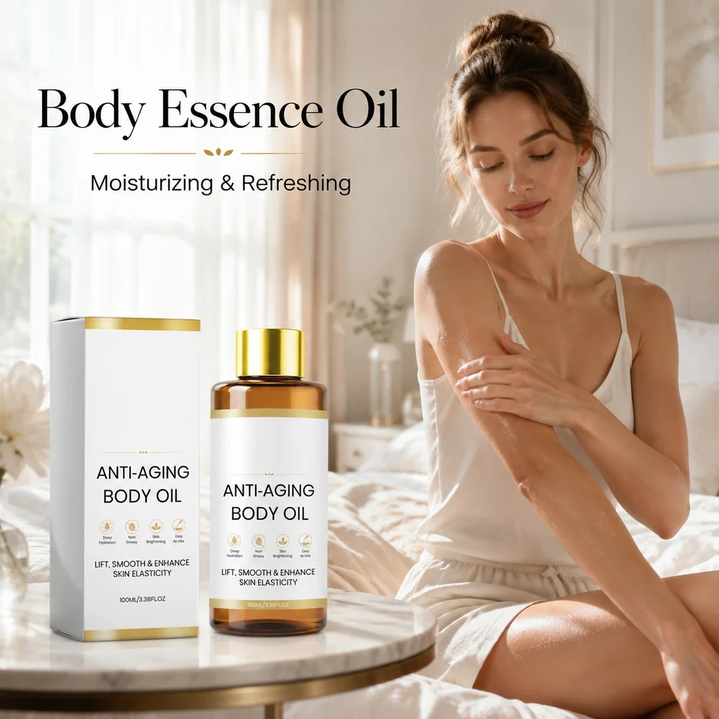 Body Firming Oil For Glowing Skin Deep Hydration Arm Belly Chest Lasting Moisturize Dry Skin Natural Massage Essential Oil 100ml