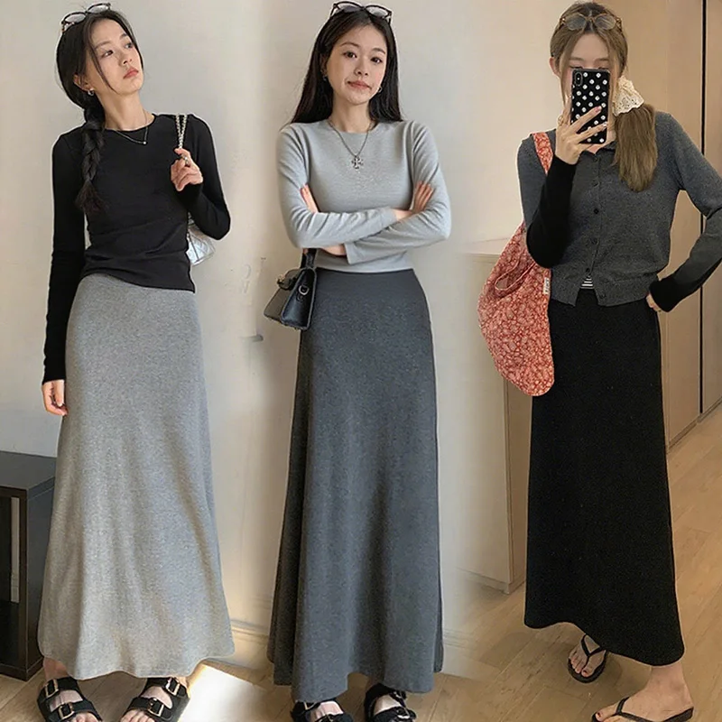 

Autumn Winter Fleece-Lined Maternity Skirt Non-Support Half Wrap Casual Slimming Mid-Length Bodycon Fish Tail Skirt Pregnancy