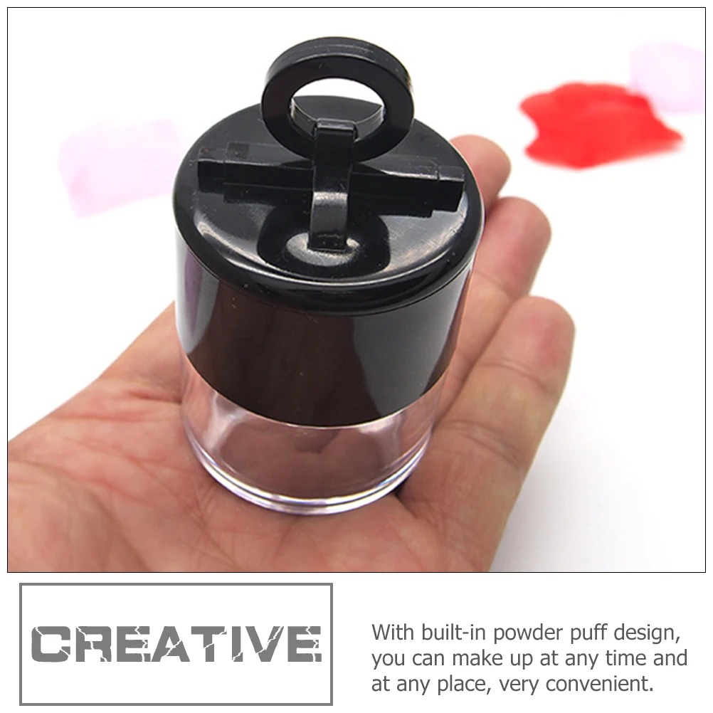 

2pcs Portable Empty Loose Box Makeup Container 5G Airtight Powder Case For Travel Blusher Body Powder Storage