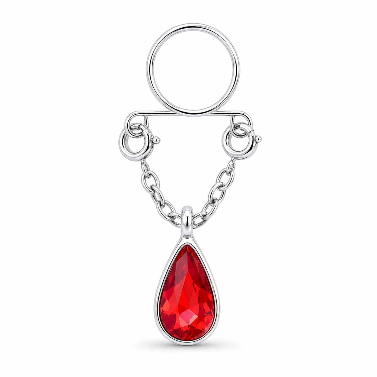 Nipple Rings with Dangle Charm Teardrop Nipple Piercing Jewelry Dangling Lightweight for Women, Intimate Wear, Clubwear