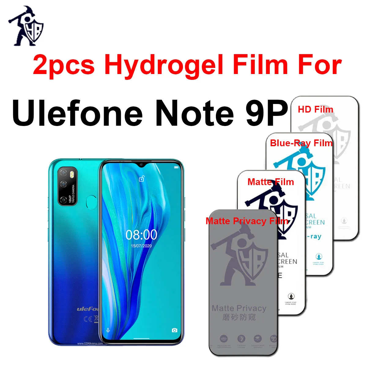 2pcs Matte Screen Protector For Ulefone Note 9P Full Cover HD Anti Spy Privacy Matte Protection Screen Protector Cover Film