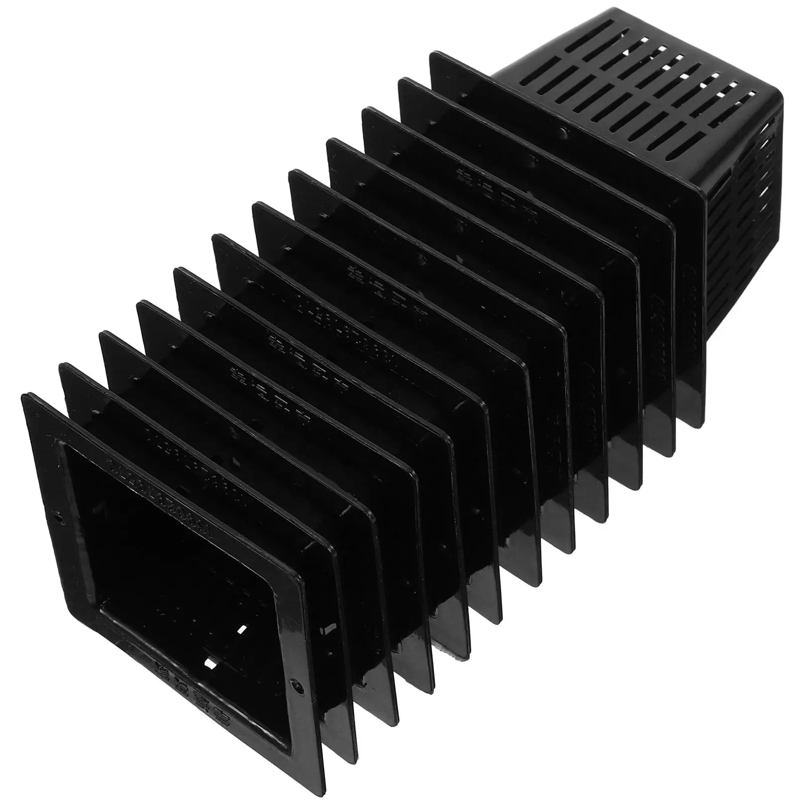 

12 Pcs Square Nursery Pots Hydroponic Planting Baskets Drainage for Square Nursery Planter Balcony Indoor Gardening
