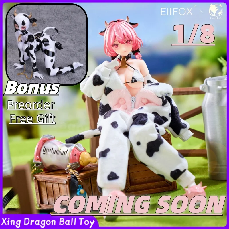 

BearPanda × Eiifox Cow Pattern "MOMO" Mecha Girl 1/8 Scale Rubber-coated Articulated Figure Gift Toy for Collection