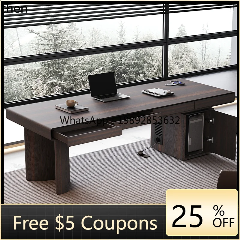 

desk solid wood home study living room office computer desk desktop can be placed host