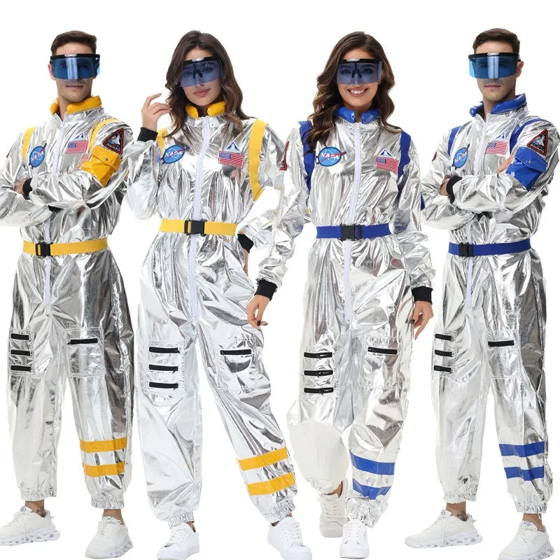 

Carnival Costume Space Suit Silver Jumpsuit Astronaut Clothes Carnival Party Stage Performance Space Suit Astronaut Costume