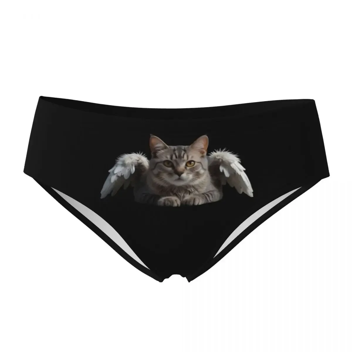 

Custom Lovely Angel Cat Briefs Underwear Womens Comfortable Stretch Cartoon Panties