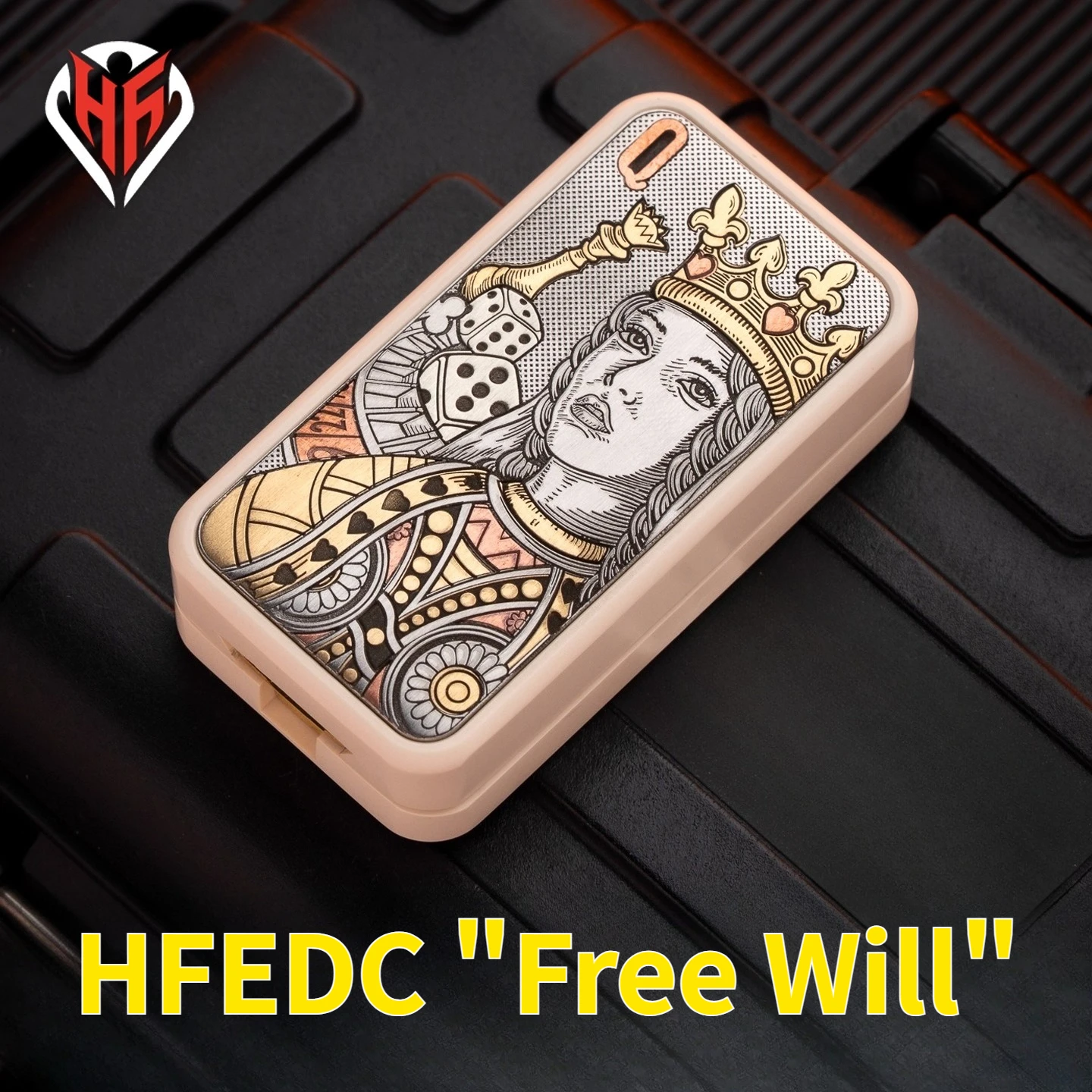 HF EDC Free Will Mechanical PEEK Main Body Direct Push Fingertip Card Push Desktop Decompression Toy