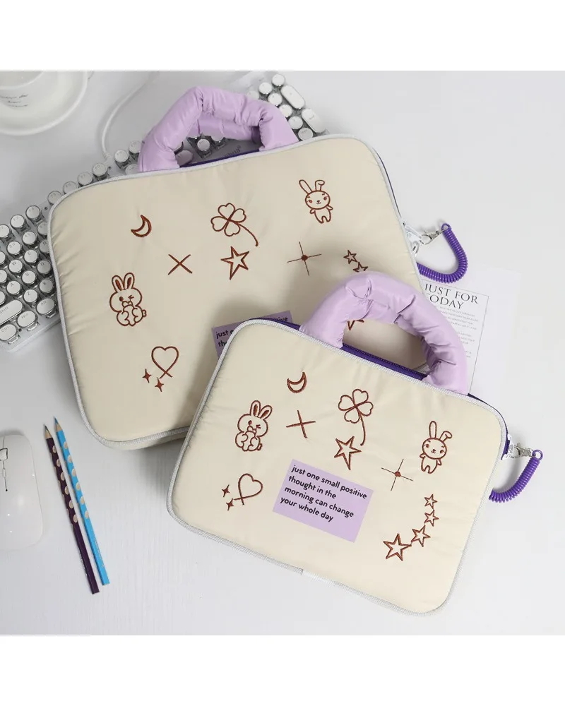 

Embroidery Fashion Space Cotton Laptop Bag Shockproof Design For 11 Inch Tablet 14 16 Inch Womens Notebook