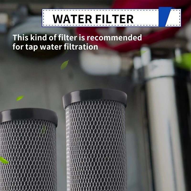 

4 шт. угольных фильтров для воды, 10 дюймов, стандартные, для всего дома, угольные, с защитой от осадка, для удаления вкуса и запаха, сменные, простая установка