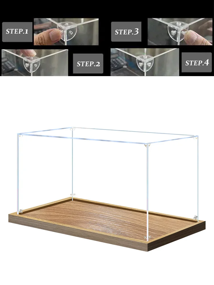 Vetrina in acrilico trasparente per modello 76457, vetrina da collezione antipolvere per blocchi di costruzione, dimensioni 80x20x35 cm spessore 3 mm
