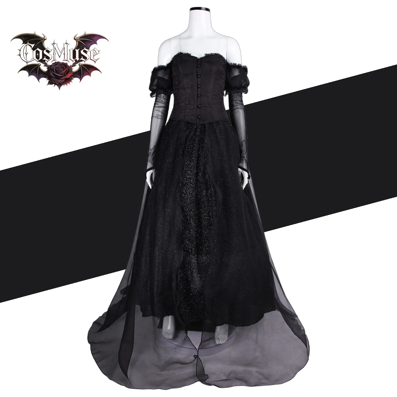 

Dark Lady Dress Cosplay - Halloween Carnival Gothic Baroness Movie Style Costume
