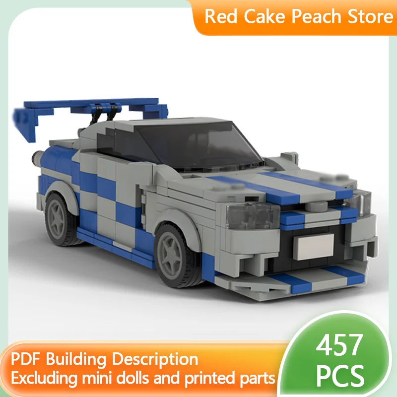 

Speed Racing Car Model MOC Building Bricks Skyline R34 GTR Hypercar Modular Technology Children Holiday Gifts Assemble Toys Suit
