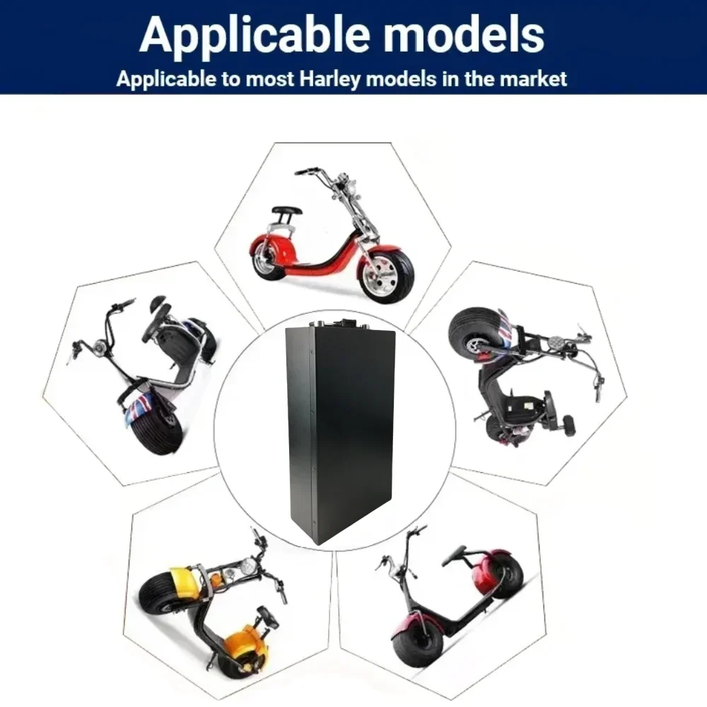 100% Nieuwe Elektrische voertuig lithium batterij 60V 10Ah 15Ah 20Ah 2000W voor Harley twee wiel opvouwbare Citycoco elektrische scooter