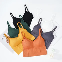 Top Women Seamless Bralette Sexy Crop Top Women's Underwear Seamless Strap Tube Top Sensual Lingerie Woman Beautiful Back Bra