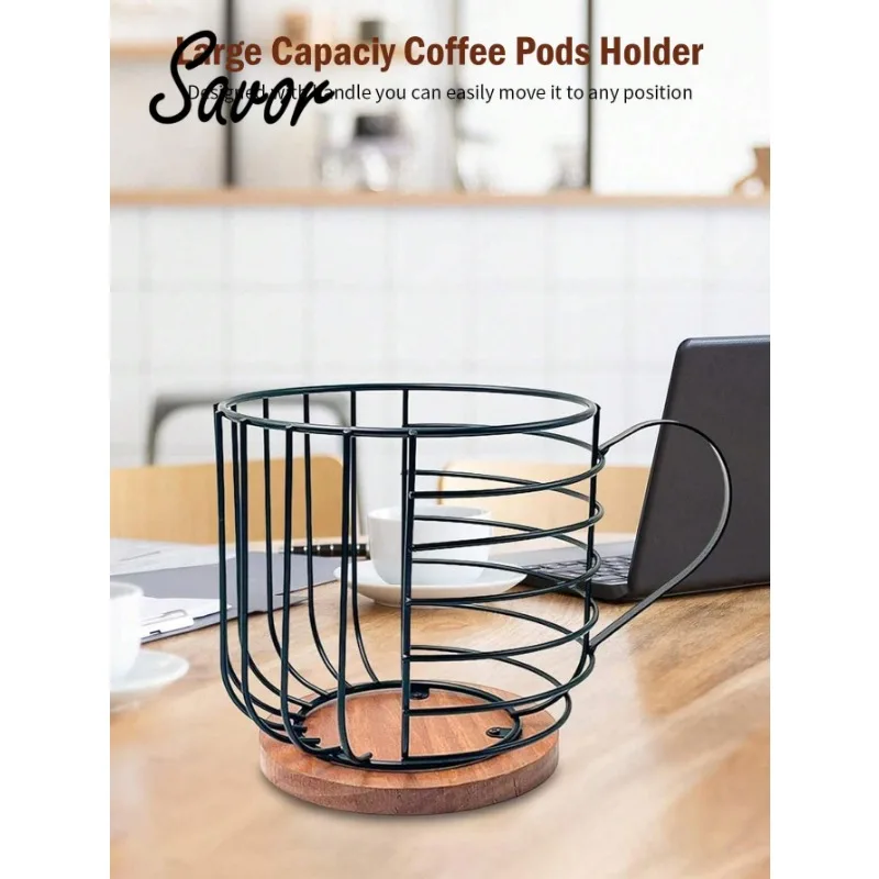 Coffee Pod Holders for Counter Modern Coffee Basket Decor for Kitchen Countertop for Espresso Capsules Coffee Accessorie