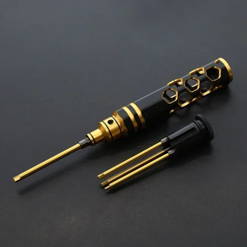 ชุดไขควงหกเหลี่ยม 4 in 1 สำหรับงานซ่อม ชุดเครื่องมือไขควงหกเหลี่ยม สำหรับรถบังคับวิทยุ เฮลิคอปเตอร์ รถยนต์  ขนาด H1.5 H2.0 H2.5 H3.0