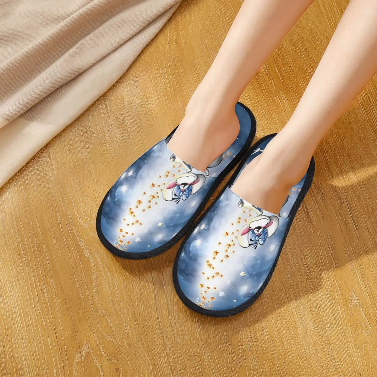 D-Diddles شبشب منزل غير قابل للانزلاق Diddl Catoon شبشب منزلي ناعم من الفرو شرائح غرفة المعيشة #5