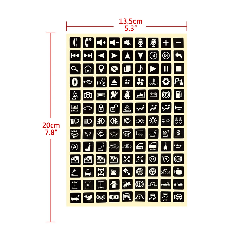 Button Stickers Car Luminous Sticker Car Light Stickers Switch Relay Decoration Rocker Switch Label Circuit Panel Decals