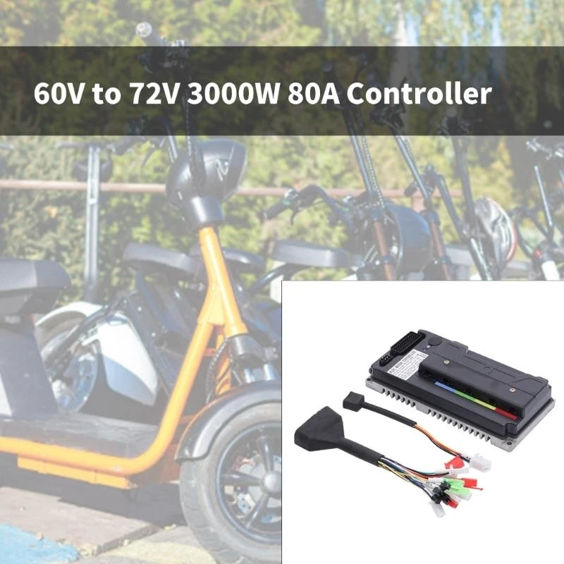 K9FC Brushless Motor Controller 60-72V 3000W 80A Sine Speed Controller for Electric Scooters BLDC Motor Controller