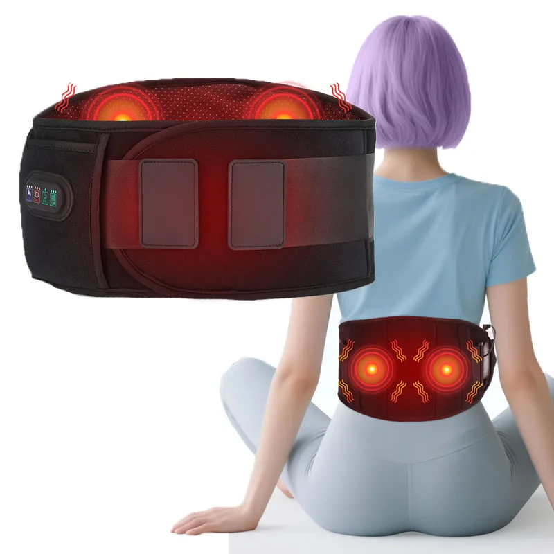 

Waist Massager Electric Heating Hot Compress Massage Belt Multifunctional Belt Slimming Weight Backstrecter LED Machine Therapy