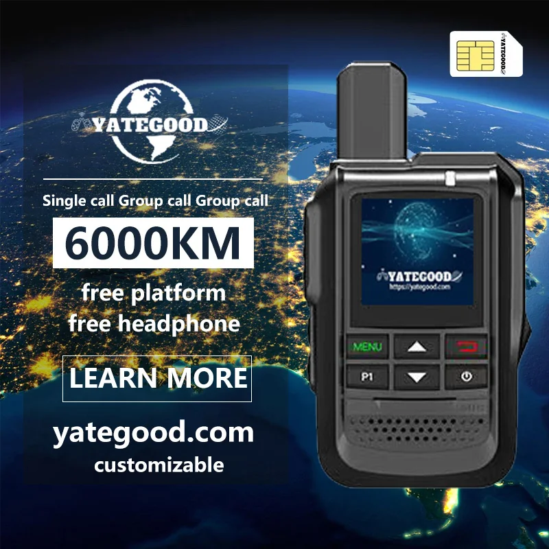 

YATEGOOD G510 GPS 5000KM zello walkie talkie long range global ptt 4G poc radio100km