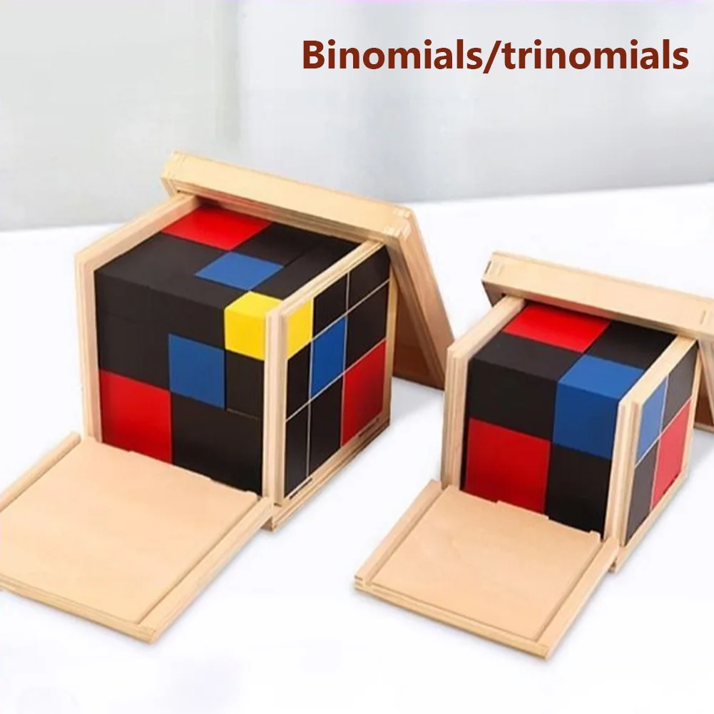 

Binomial/trinomial Cube Toys For Kids Wooden Cube Math Arithmetic Sensorial Early Education Toys For Toddlers