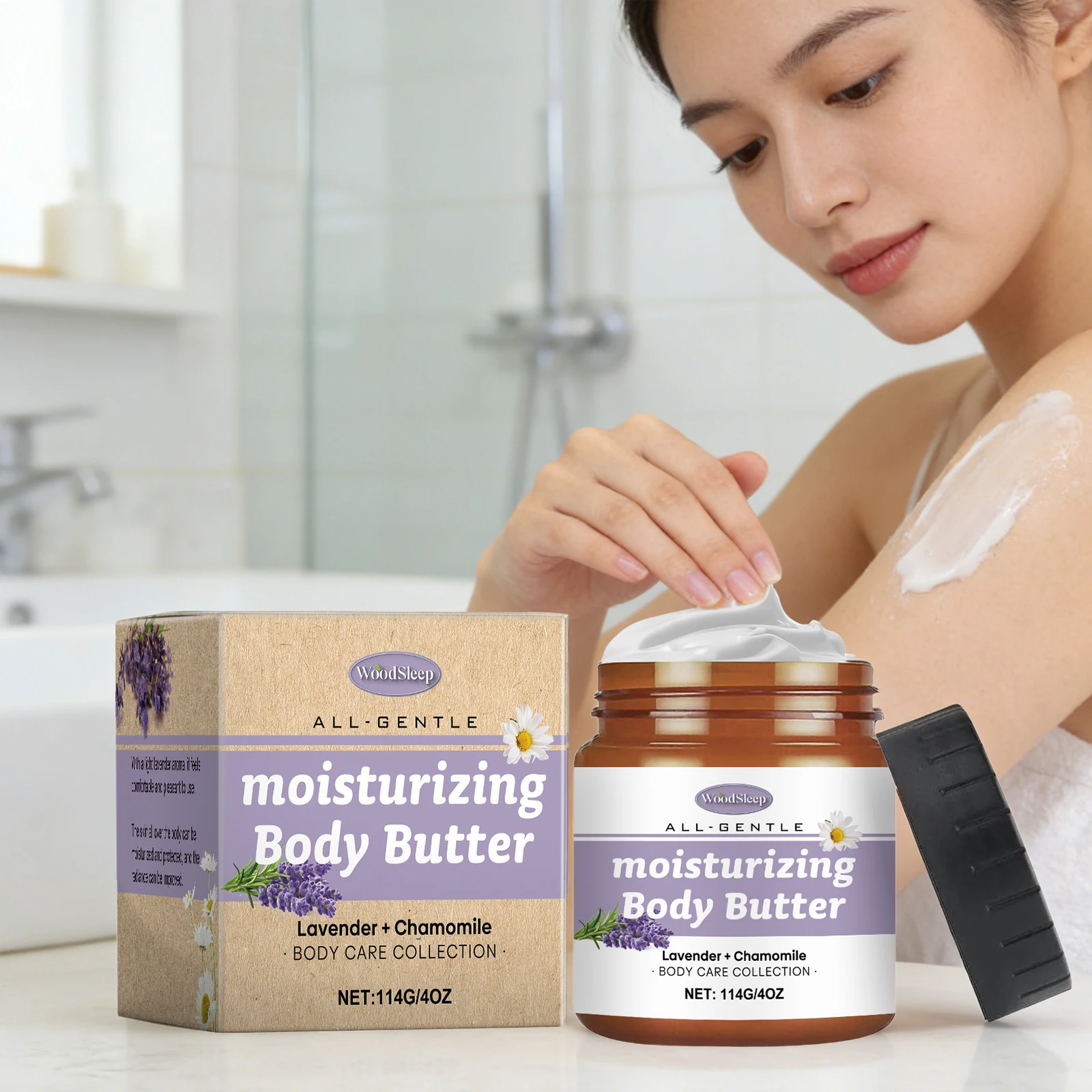 

Lavender Moisturizing Body Cream Improve Sagging Firming Lifting Brightening Skin Body Butter Repair Damage Remove Acne Skincare