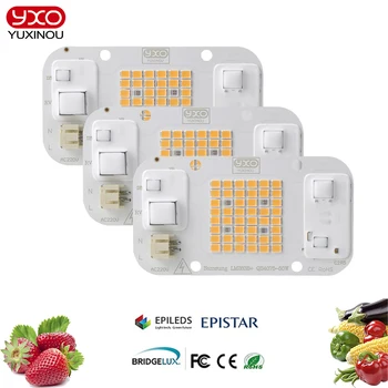 Fai da te idroponica DOB dimmerabile LED coltiva la luce 660nm ingresso 220V AC 50w Samsung lm283b per pianta da interno vivaio e fiore COB Chip