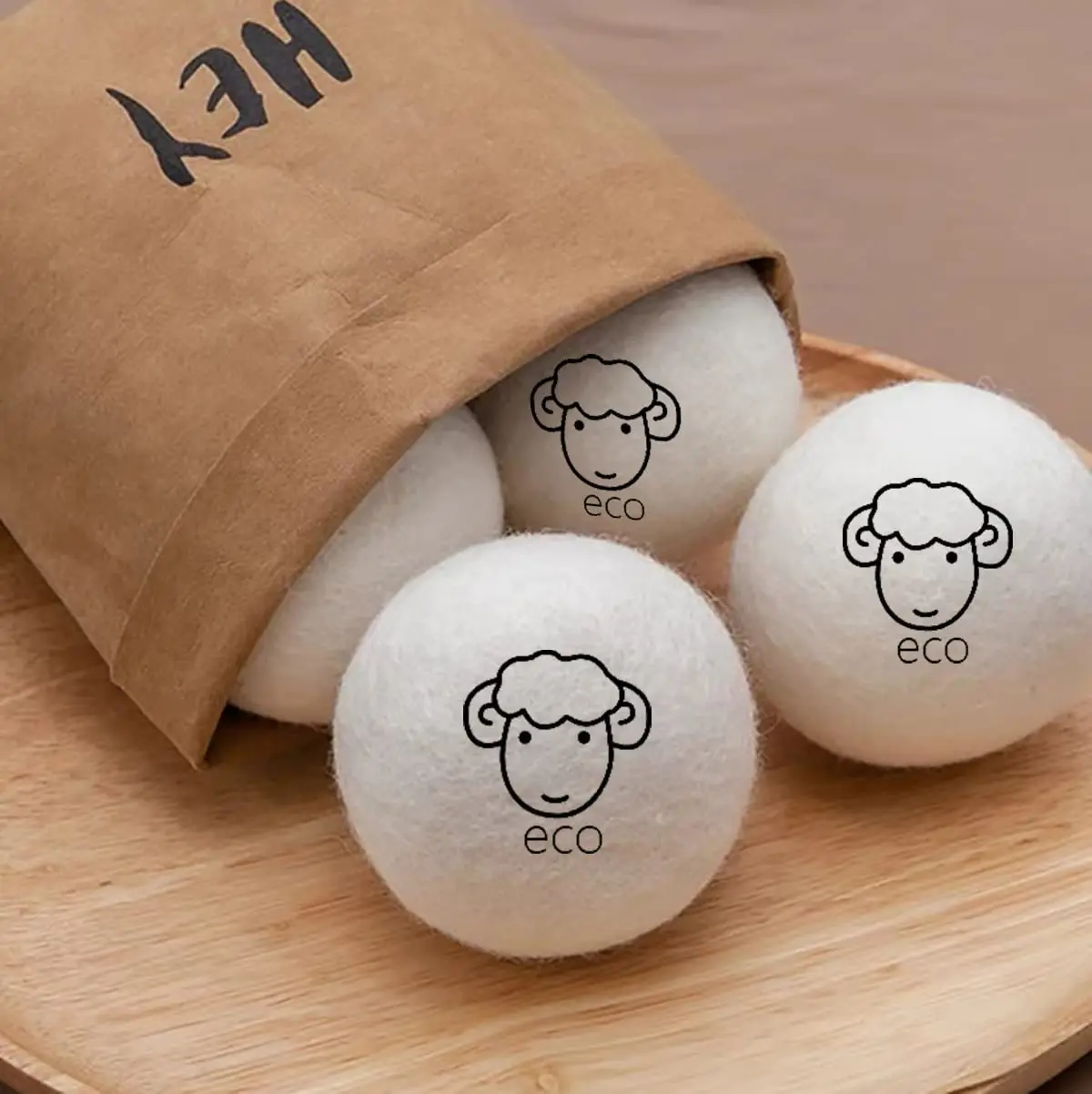 Haushalts-Essentials: Wiederverwendbare Woll-Wäschebälle als Alternative zum Weichspüler, Knitterreduzierer, Perfektes Geschenk für die Heimwäsche