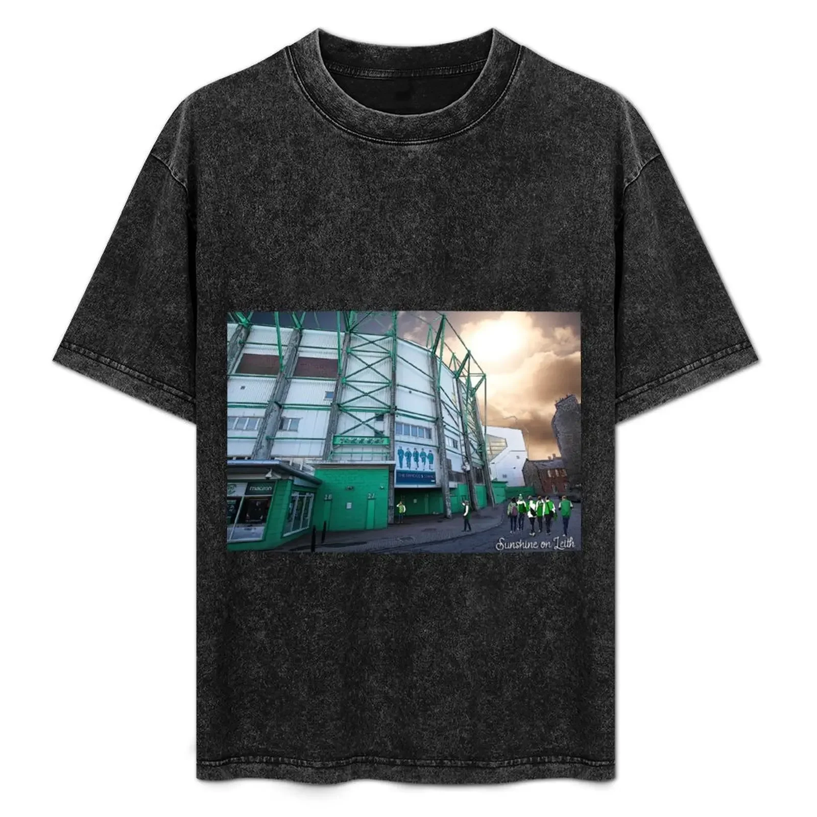 

Hibs, Sunshine on Leith T-Shirt Basic Solid Color Short Sleeve Cotton Top