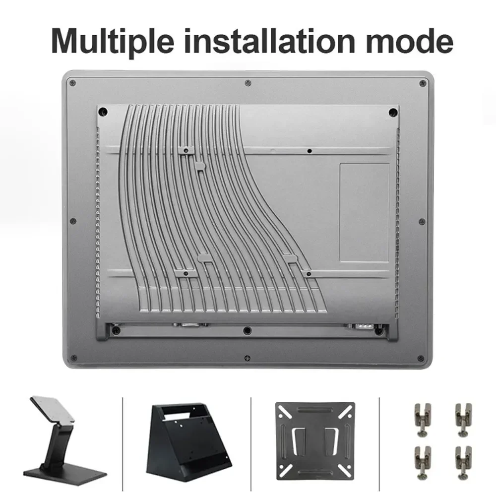 Dual Gigabit 15 inch touchscreen embedded computer rs485/rs232 all in one desktop industrial pc linux