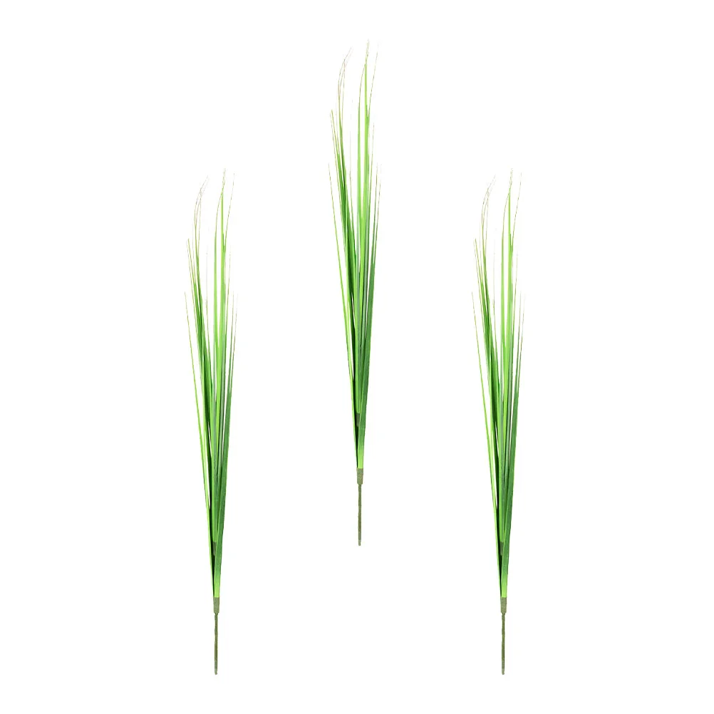 

3 Pcs Onion Grass Realistic Artificial Leaves Fake Ornaments Plastic Decor Plant Lawn Engineering Plants Flower Arrangement