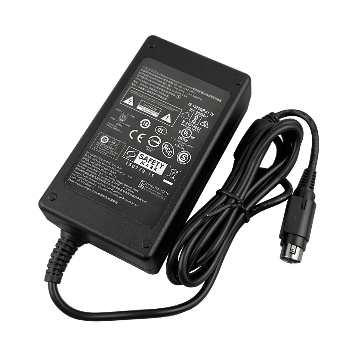 DC12V 5A power adapter cable 4 pins for the HUAWEI VPC620 600 video conference camera security monitoring display charger image 2