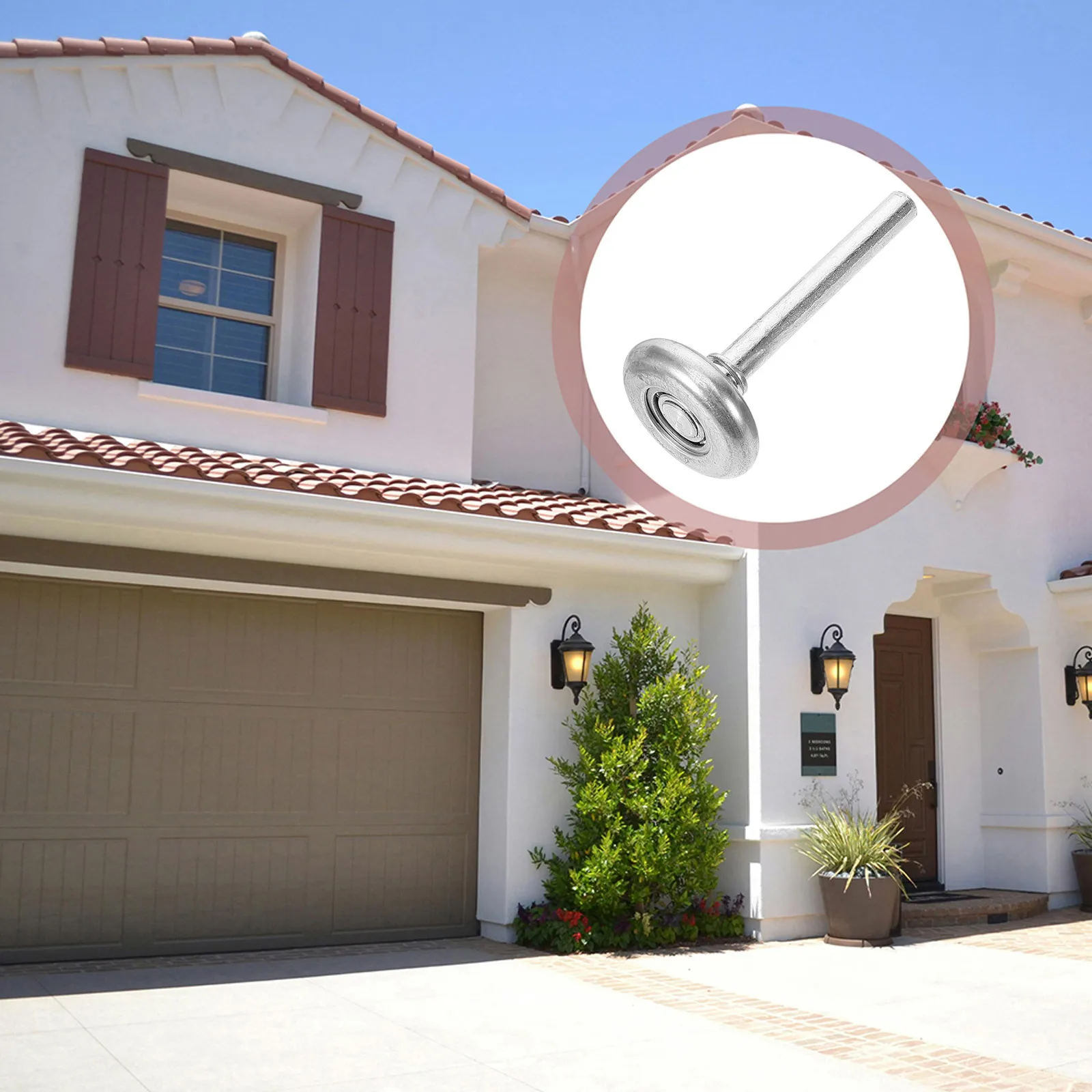 

4Pcs Garage Door Rollers Replacement Compact Garage Door Wheels Stem Quiet Stable Reliable Performance Shower Screen Rollers