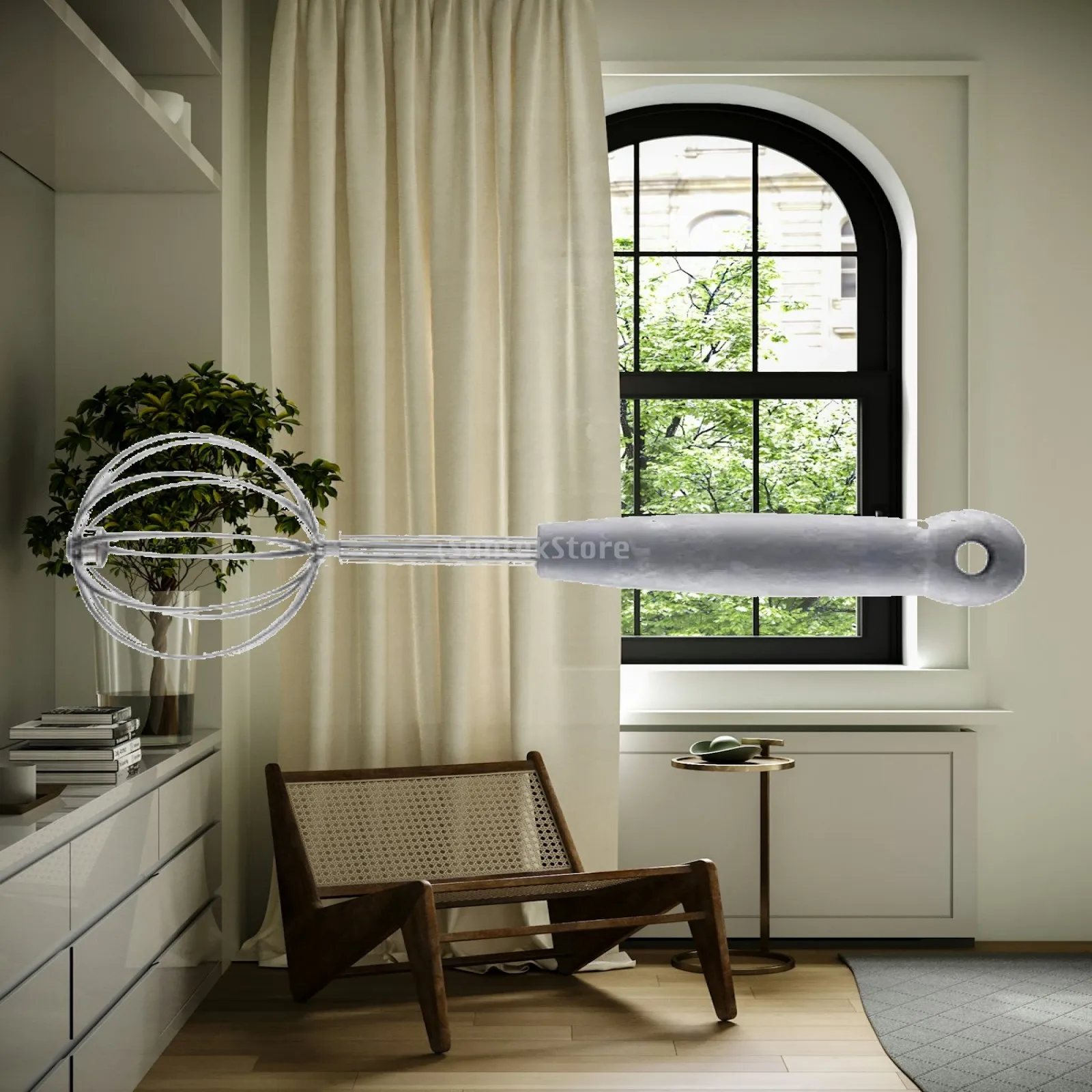 Stainless Steel Whisk Balloon Whisk Kitchen Gadget Multipurpose Compact Wire Egg Beater for Cooking Beating Whisking Blending