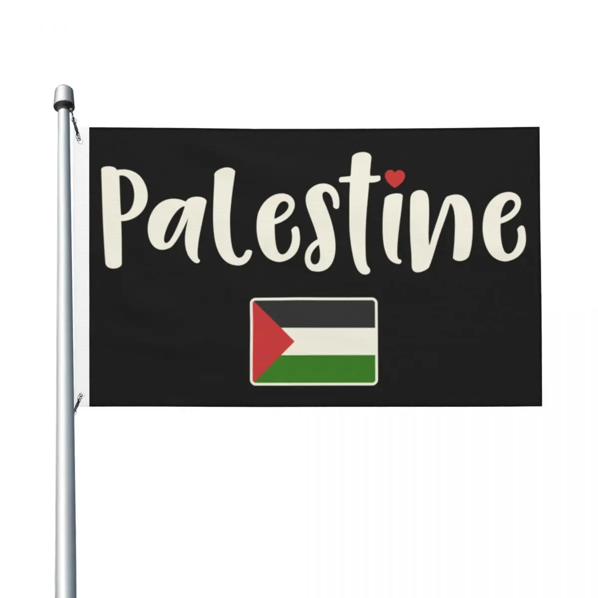 Heart Palestine Flag Palestinian Flag Hanging Banner For Home Decoration 3x5 ft Funny Flags