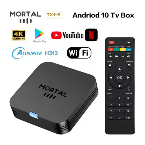 HOT Android10 Smart TV box Mortal TX1-S Allwinner H313 Quad Core 2.4GWiFi 4K HDR10 2GB16GB Multi Language Streaming Media Player