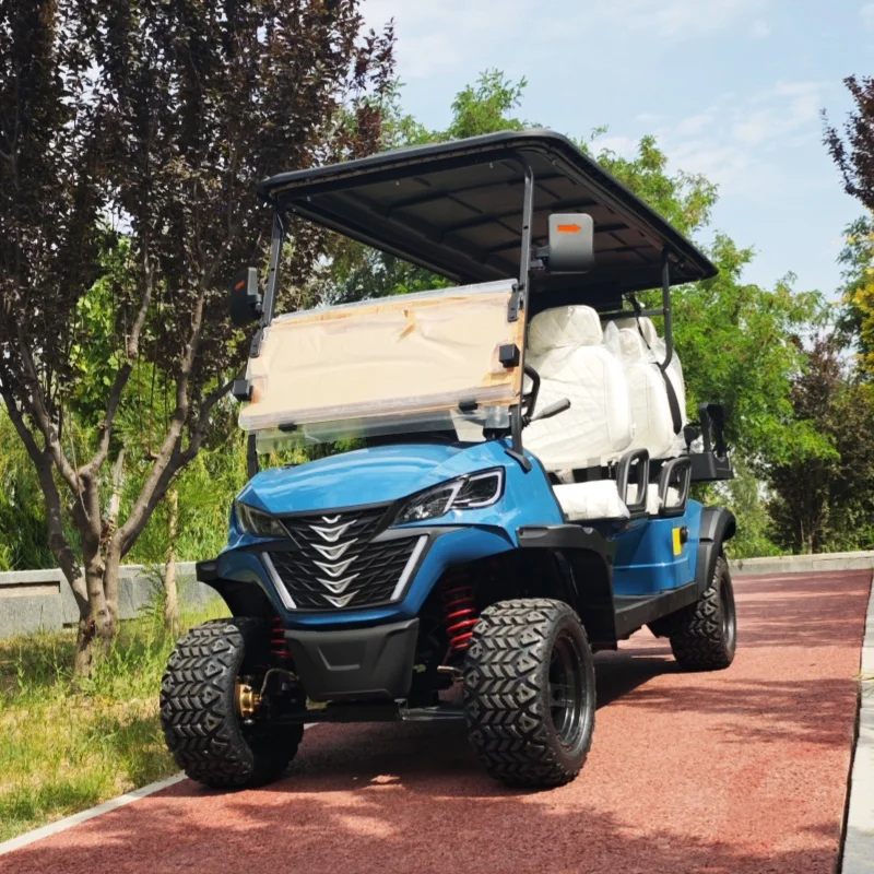 Dylante 2+2 4 Seater Tourist Wholesale 4 Wheel Golf Cart Electric Club Car 14 Inch Wheel Aluminum Soundbar Seat With Headrest