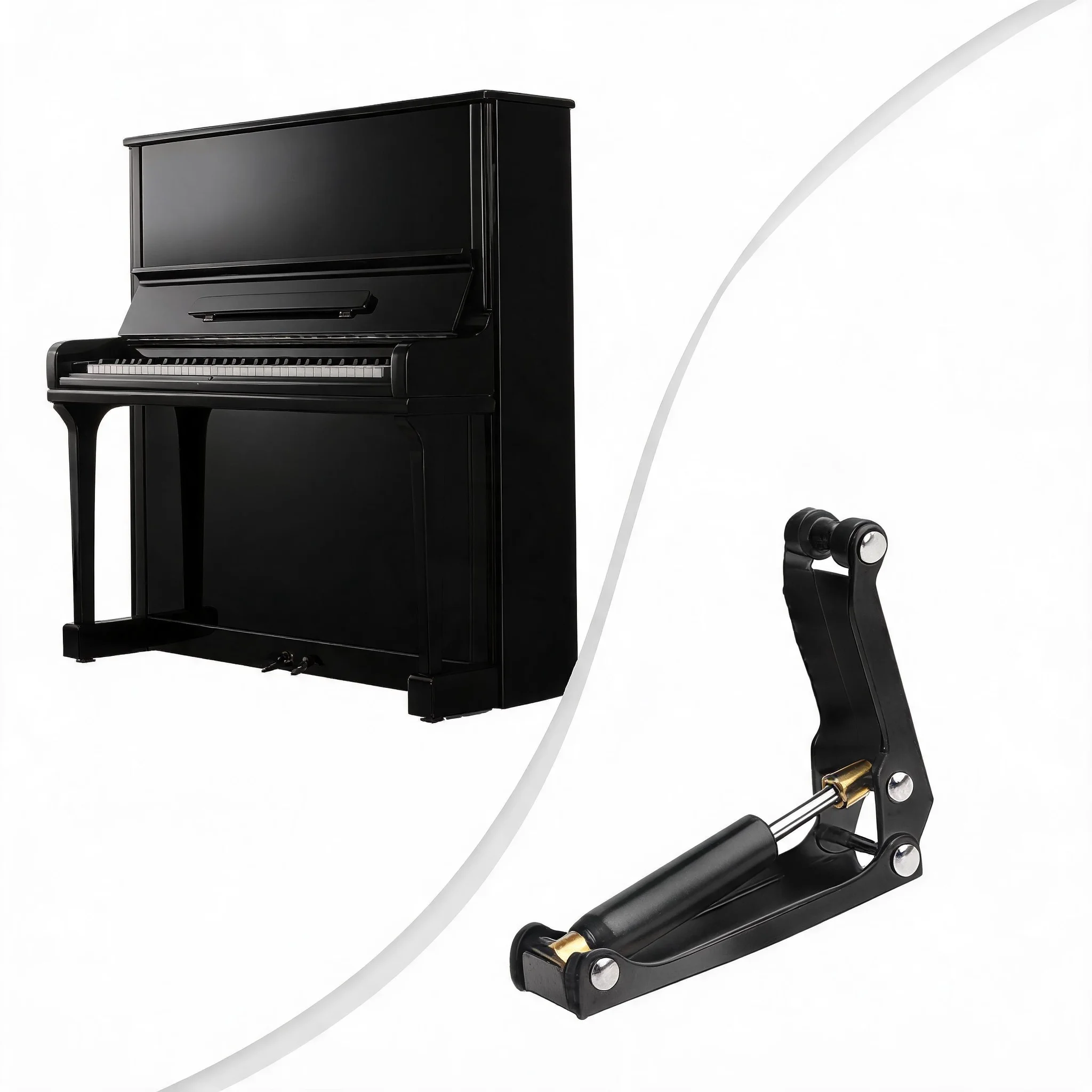 Vertical External Hydraulic Piano Slow Closing Device Fallboard Decelerator With Soft Fall Buffer Prevent Finger Pinch Injuries