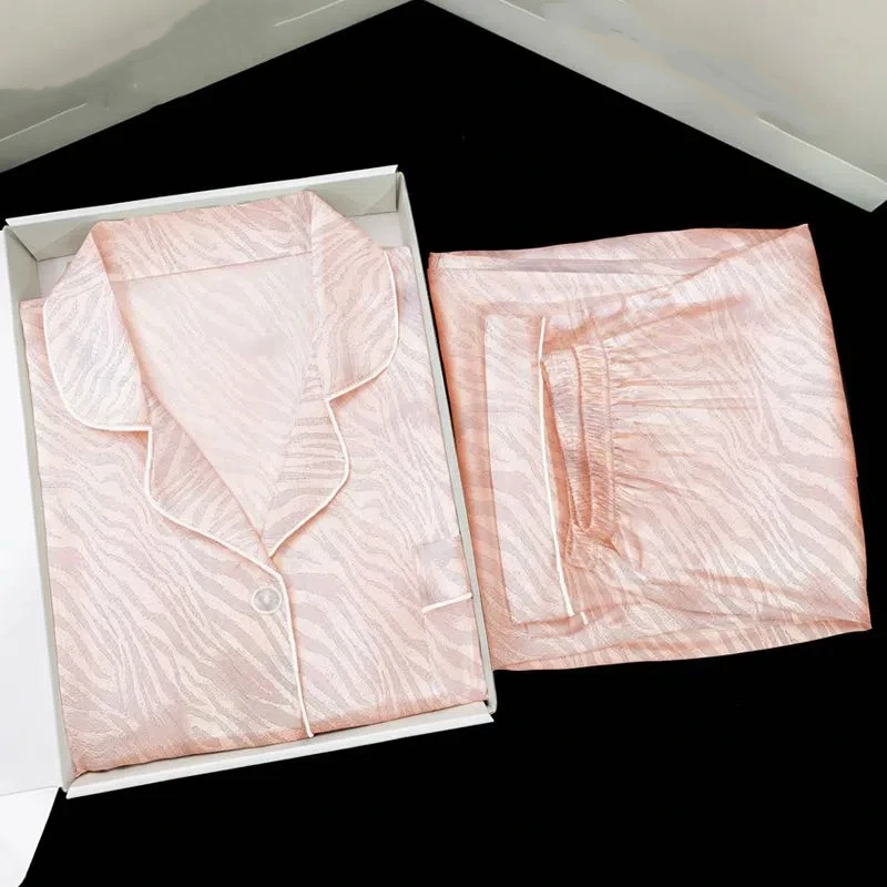 

Романтические милые розовые полоски зебры, женские пижамы Y2k, модная домашняя одежда с принтом для пожилых людей, новинка лета 2021, жаккардовая одежда для сна