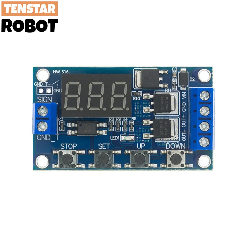 DC 12V 24V Dual MOS LED Digital Time Delay Relay Trigger Cycle Timer Delay Switch Circuit Board Timing Control Module DIY