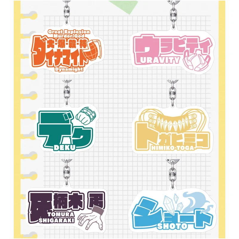 

Recycled Acrylic Keychain for My Hero Academia Izuku Midoriya Katsuki Bakugo Keychain Couple Pendant Cute Decoration Gift