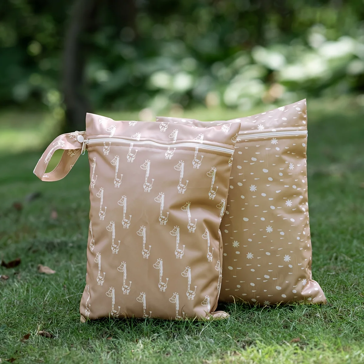 حقيبة HappyFlute الجافة الرطبة القابلة لإعادة الاستخدام، مقاومة للماء، مانعة للتسرب، سريعة الجفاف، تغيير الحفاضات، حقيبة مبللة للسفر، جديدة، مجموعتان من قطعتين، 26 × 36 سم #4