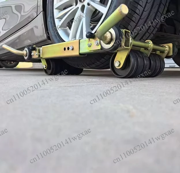 12 Wheels Anti-slip Pattern Plate Wheeled Trolley Car Rescue Trailer Auto Repair Lever Positioning Moving Porter Tool