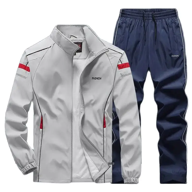 Men\'s Sportswear Suit Male Sports Sets Spring Autumn Jogging Clothing 2 Pieces Set Jacket + Pants Men Tracksuit